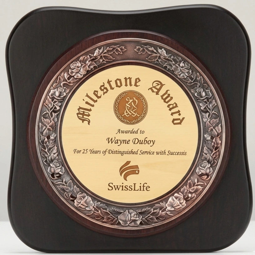 SwissLife 25-Year Milestone Award Plaque